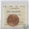 Image 1 : 1-cent 1906 ICCS Certified MS-63 Red; Lacquered.