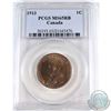 Image 1 : 1-cent 1913 PCGS Certified MS-65 RB. An attractive evenly toned coin.