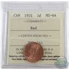 Image 1 : 1-cent 1931 ICCS Certified MS-64 RED