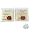 Image 1 : 1-cent 1975 & 1978 ICCS Certified MS-66 Red. 2pcs.