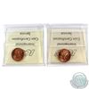 Image 2 : 1-cent 1975 & 1978 ICCS Certified MS-66 Red. 2pcs.