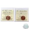Image 1 : 1-cent 1979 & 1979 Double '979' ICCS Certified MS-66 Red. 2pcs.