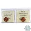 Image 2 : 1-cent 1987 & 1989 ICCS Certified MS-66 Red. 2pcs.