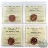 Image 1 : 1-cent 2005, 2007 Mag., 2010 Non Mag., & 2012 Mag. ICCS Certified MS-67 Red. 4pcs.