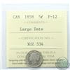 Image 1 : 5-cent 1858 Large Date ICCS Certified F-12