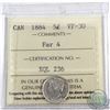 Image 1 : 5-cent 1884 Far 4 ICCS Certified VF-30. *Key Date*