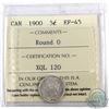 Image 1 : 5-cent 1900 Round 0 ICCS Certified EF-45.