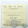 Image 1 : 5-cent 1901 ICCS Certified MS-63