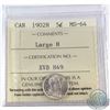Image 1 : 5-cent 1902H Large H ICCS Certified MS-64