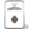 Image 1 : 5-cent 1915 NGC Certified AU-58. Features golden toning around rim on obverse & multicolour toning o
