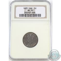 5-cent 1925 NGC Certified AU-50.