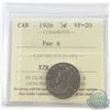 Image 1 : 5-cent 1926 Far 6 ICCS Certified VF-20