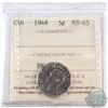 Image 1 : 5-cent 1948 ICCS Certified MS-65