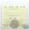 Image 1 : 10-cent 1872H ICCS Certified VF-30