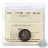 Image 1 : 10-cent 1872H ICCS Certified VF-20