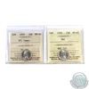 Image 1 : 10-cent 1953 SF Cameo & 1956 Dot ICCS Certified MS-65. 2pcs