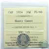 Image 1 : 10-cent 1954 ICCS Certified PL-66 Heavy Cameo