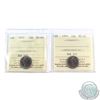 Image 1 : 10-cent 1972 & 1974 ICCS Certified MS-66. 2pcs