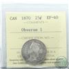 Image 1 : 25-cent 1870 Obverse 1 ICCS Certified EF-40. Nice bright, problem free coin.
