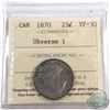 Image 1 : 25-cent 1870 Obverse 1 ICCS Certified VF-30.