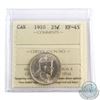 Image 1 : 25-cent 1910 ICCS Certified EF-45. A Flashy Coin with exceptional eye appeal.