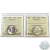 Image 1 : 25-cent 1937 & 1940 ICCS Certified MS-64. 2pcs
