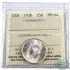 Image 1 : 25-cent 1938 ICCS Certified MS-64