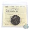 Image 1 : 25-cent 1999 September Mule ICCS Certified MS-66 NBU. Missing "25 Cents"