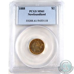 Newfoundland $2 1888 Gold PCGS Certified MS-61