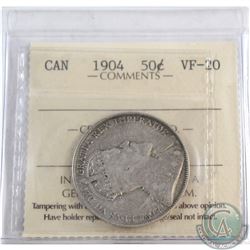 50-cent 1904 ICCS Certified VF-20.