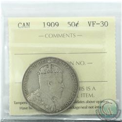 50-cent 1909 ICCS Certified VF-30