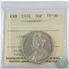 Image 1 : 50-cent 1932 ICCS Certified VF-30. *Key Date*
