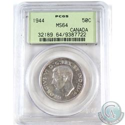 50-cent 1944 PCGS Certified MS-64.