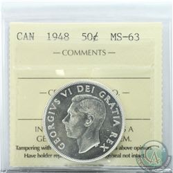 50-cent 1948 ICCS Certified MS-63