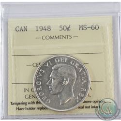 50-cent 1948 ICCS Certified MS-60 *Key Date*