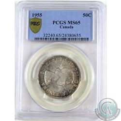 50-cent 1955 PCGS Certified MS-65.