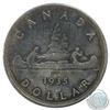 Image 1 : Silver $1 1935 "J.O.P." Counter stamped. (Rev. 005, Oval, Small Initials) AU