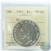 Image 1 : Silver $1 1947 Blunt 7 ICCS Certified MS-60