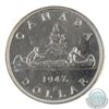 Image 4 : Silver $1 1947 Maple Leaf ICCS Certified MS-60