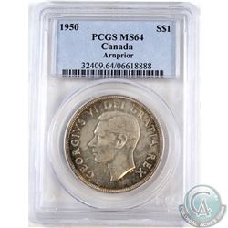 Silver $1 1950 Arnprior PCGS Certified MS-64.