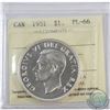 Image 1 : Silver $1 1951 ICCS Certified PL-66  Pristine coin with near flawless fields.