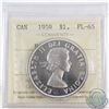 Image 1 : Silver $1 1959 ICCS Certified PL-65 Heavy Cameo