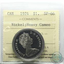 Nickel $1 1974 ICCS Certified SP-66 Heavy Cameo