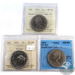 Nickel $1 1974 Certified Collection. You will receive the 1974 Double Yolk #2 ICCS MS-64, 1974 ICCS 