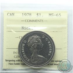 Nickel $1 1978 ICCS Certified MS-65