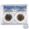 Image 1 : $2 1996 German Planchet MS-66 & Canadian Planchet MS-65. Both coins have been graded by PCGS, and co