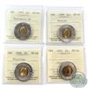 Image 1 : $2 1999 Numismatic BU, 1999 Nunavut, 2000 Knowledge & 2005 ICCS Certified MS-66. 4pcs