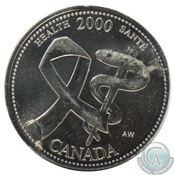 2000 Canada 25-cent Off Metal Strike on Foreign Planchet, 4.5 Grams, Non Magnetic B.U.