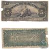 Image 1 : 345-20-02 1909 Bank of Hamilton $5, S/N: 001858. Note is VG condition with some damage.