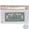 Image 1 : BC-21a 1937 Bank of Canada $1, Osborne-Towers, S/N: C/A8993142. BCS UNC-60 Original